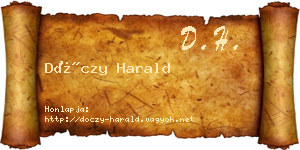 Dóczy Harald névjegykártya